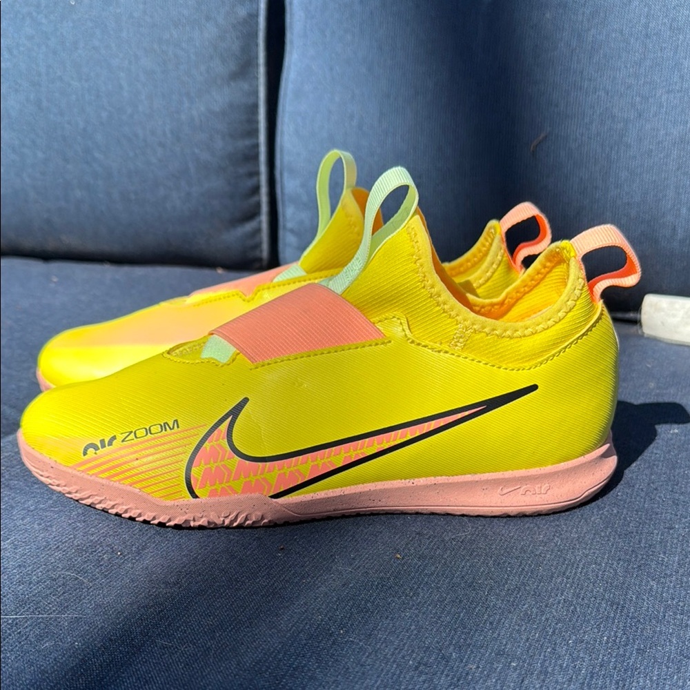 Nike Kids Zoom Yellow and Pink Shoes